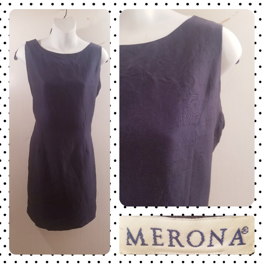 Plus Black Merona Silk Sheath Dress